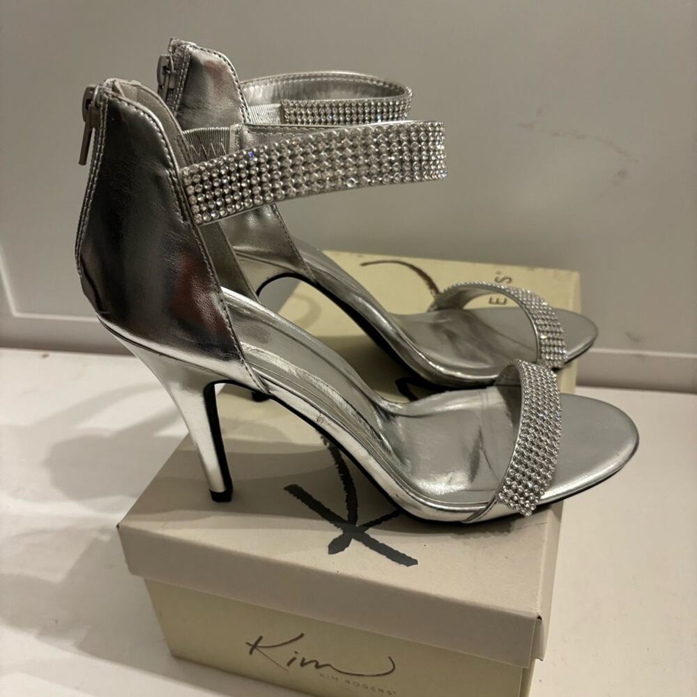 Silver Formal Rhinestone Heels for Party or Wedding Party Pumps Z 10